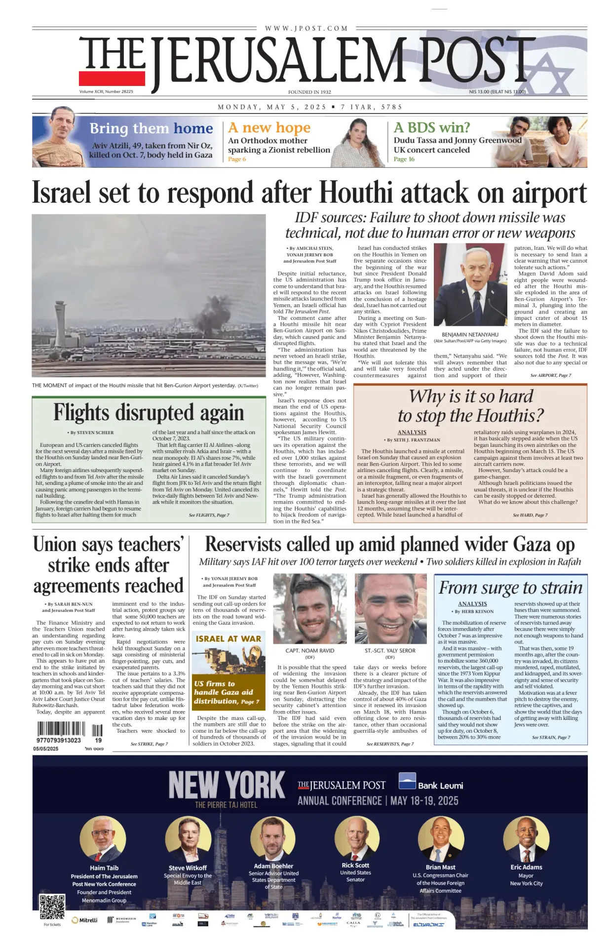 Prima-pagina-the jerusalem post-edizione-di-oggi-05-05-2025